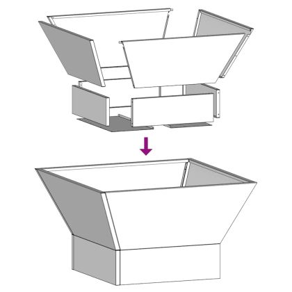Огнище Черно 60 x 60 x 35 cm Стомана