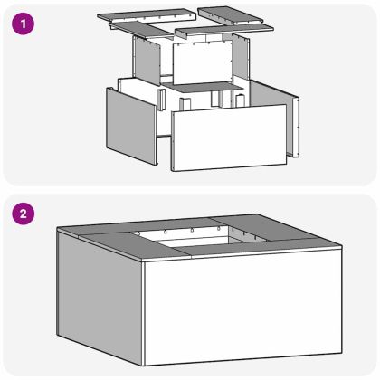 Огнище Черно 60 x 60 x 30 cm Стомана