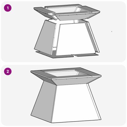 Огнище Черно 48 x 48 x 40 см Стомана