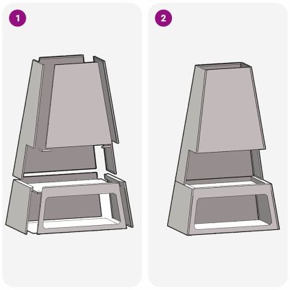 Огнище Кафяво 60 x 35 x 100 см Патинираща стомана