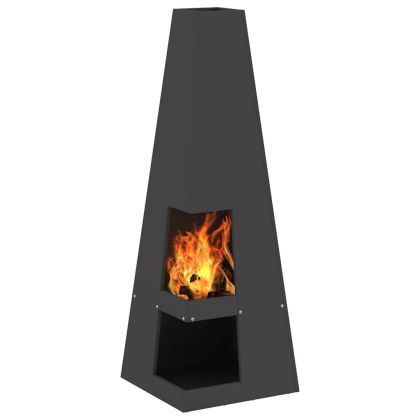 Огнище Черно 35 x 35 x 100 см Стомана