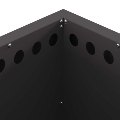 Бездимна огнище Черно 48 x 48 x 50 см Патинираща стомана