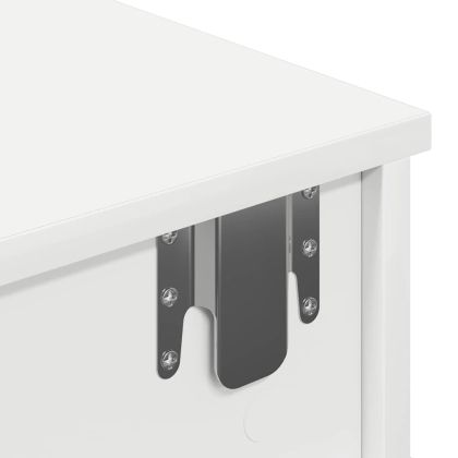 Стенна етажерка с чекмеджета Бяла 60x28x15 cm