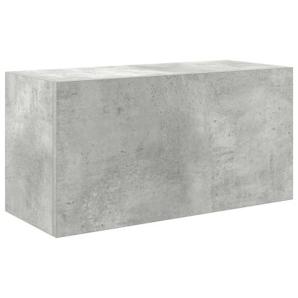 Стенен шкаф за баня, бетонно сив, 60x25x30 см, инженерно дърво