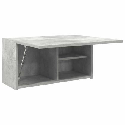 Стенен шкаф за баня, бетонно сив, 60x25x30 см, инженерно дърво