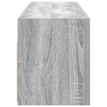 Стенен шкаф за баня, сив сонома, 100x25x30 см, инженерно дърво