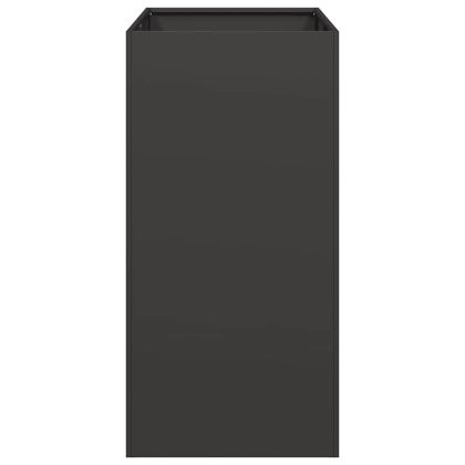 Кашпа, черна, 40x80x80 см, стомана