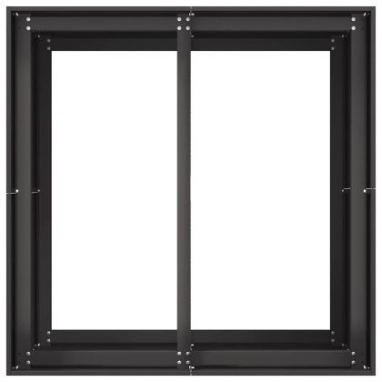 Кашпа, черна, 80x80x80 см, стомана