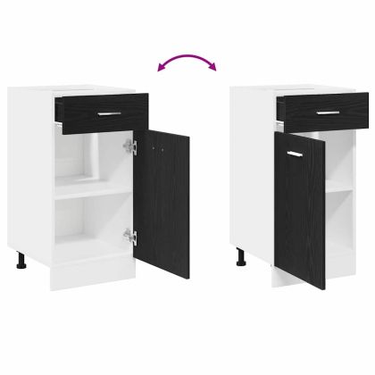 Висящ шкаф с рафт Черния дъб 40 x 46 x 81,5 см Инженерно дърво