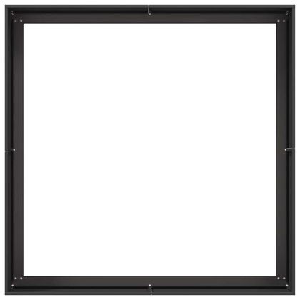 Кашпа, черна, 100x100x40 см, стомана