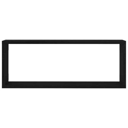 Стени за рафтове с рафт 2 pcs Черния дъб 60 x 15 x 23 cm