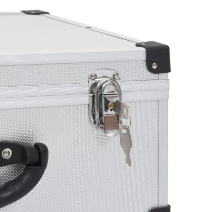 CD куфар за 60 диска, алуминий, ABS, сребрист