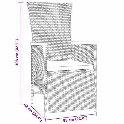 Комплект за хранене в градината 5 pcs Сив полиратан