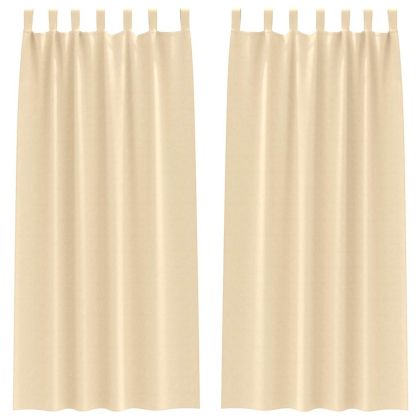Завеси за затъмняване с пръстени 2 pcs Крем 225 x 140 см