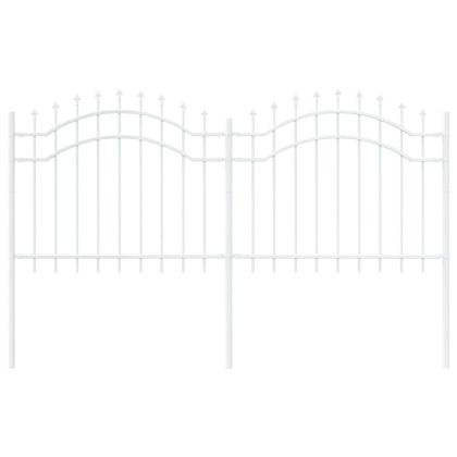 Градска ограда Бяло 240 x 140 cm Прахово покритие стомана