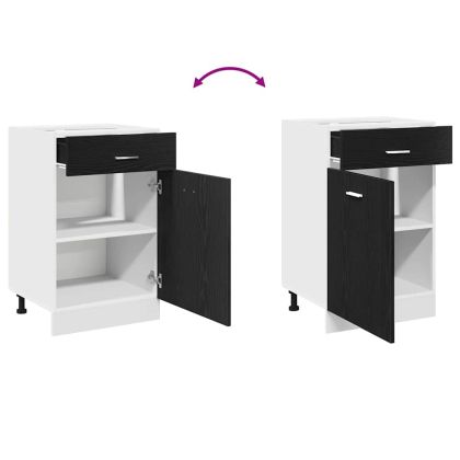 Висящ шкаф с рафт Черния дъб 50 x 46 x 81,5 см Инженерно дърво