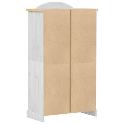 Гардероб "Corona" бял 102x52x186 см бор масив