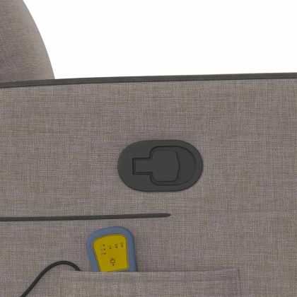 Масажен наклоняем стол, таупе, текстил