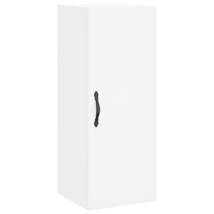 Висок шкаф, бял, 34,5x34x180 см, инженерно дърво