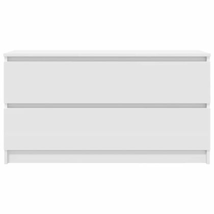 ТВ шкаф бял 100x35x54 cm Изработена дървесина