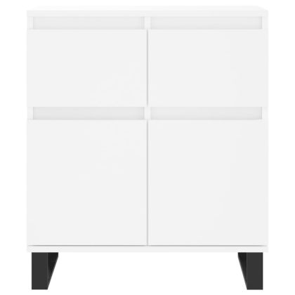 Сайдборд, бял, 60x35x70 см, инженерно дърво