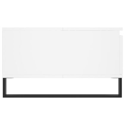 Кафе маса, бяла, 90x60x35 см, инженерно дърво