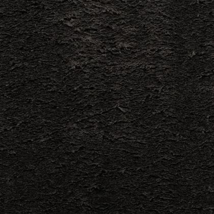 Килим HUARTE с къс косъм, мек и миещ се, черен, 200x200 см