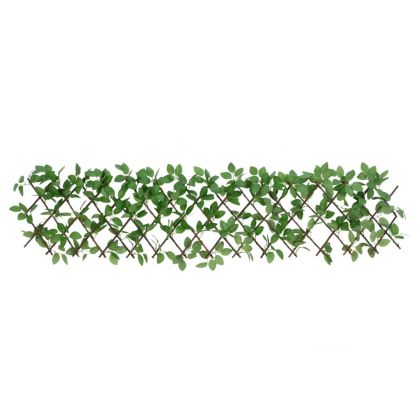 Решетка от изкуствен бръшлян разширяема зелена 180x30 см