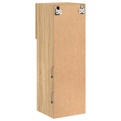 ТВ шкафове с LED осветление 2 бр дъб сонома 30,5x30x90 см