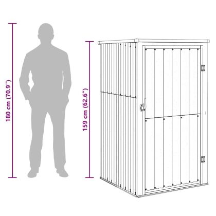 Градинска барака, зелена, 88x89x161 см, поцинкована стомана