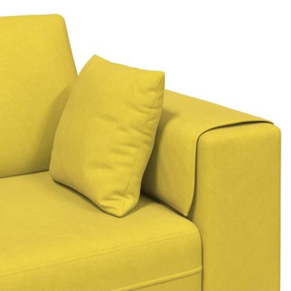 Диван с възглавница Жълто 250 x 77 x 76 см Кадифе