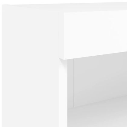 ТВ шкафове с LED осветление 2 бр бели 60x30x30 см
