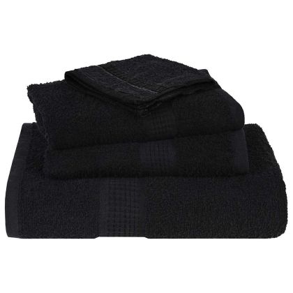 Кърпи за душ FROGN 4 бр. Черни 70x140 см 360 г/м²