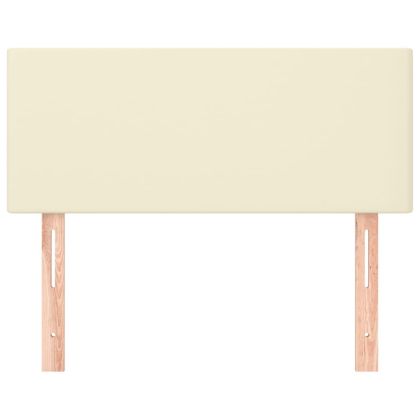 Горна табла за легло, кремава, 100x5x78/88 см, изкуствена кожа