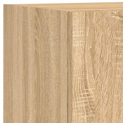 ТВ стенни модули с LED, 4 части, сонома дъб, инженерно дърво