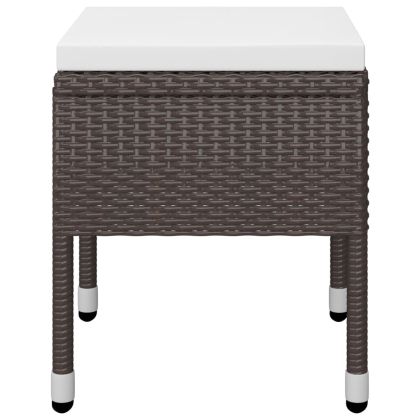 Градински трапезен комплект, 11 части, кафяв