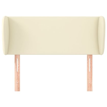 Горна табла с уши, кремава, 103x23x78/88 см, изкуствена кожа