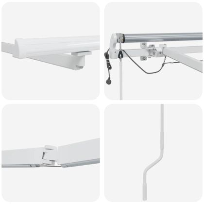 Рамка за сенник Бяло 600 × 300 cm Алуминий