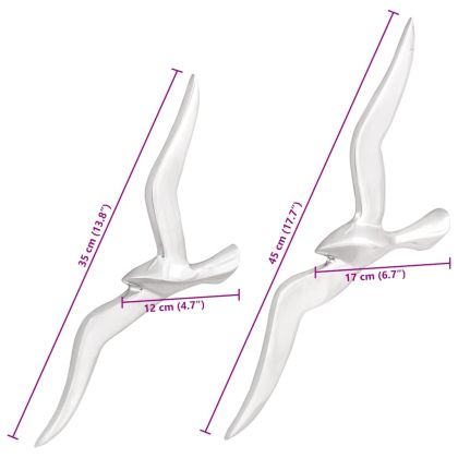 Чапла 2 pcs Сребрист Алуминий