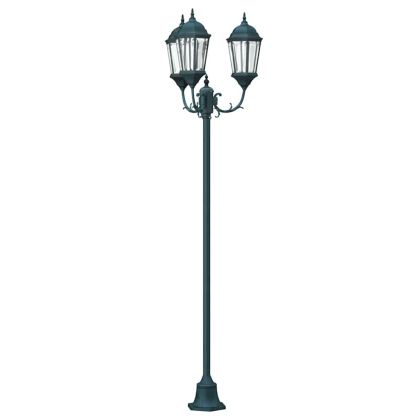 Градинска светлина Винтидж четкано зелено 57 x 49 x 241 см