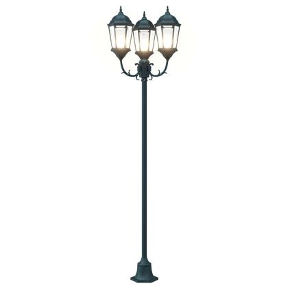 Градинска светлина Винтидж четкано зелено 57 x 49 x 241 см