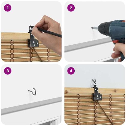 Ролетна щора С завеси Природа 120 x 220 cm бамбук