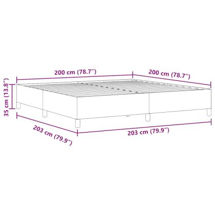 Легло с пружинирана основа Синьо 200 x 200 cm Кордюрова тъкан