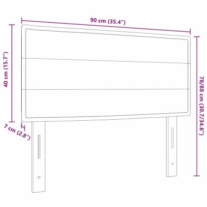 Облегалка за глава Черен 90 cm текстил