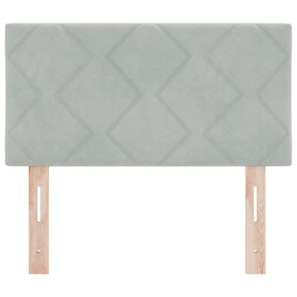 Облегалка за глава Светлосиво 80 cm Кадифе