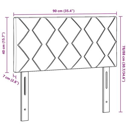 Облегалка за глава Тъмен кафяв 90 cm текстил