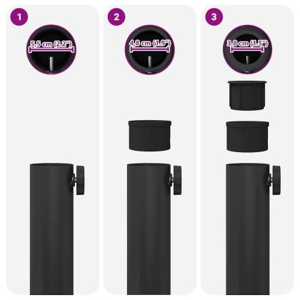 Основа за чадър Черно 48 x 48 x 32 см