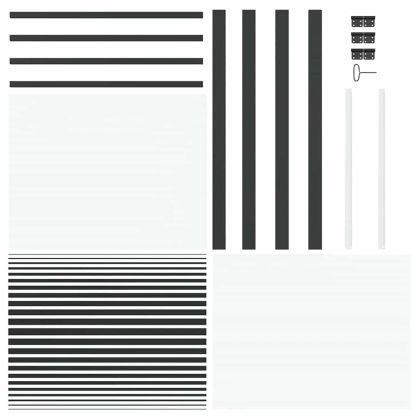 Стъклена врата На райета Черно 76 x 3.5 x 201.5 см Алуминий