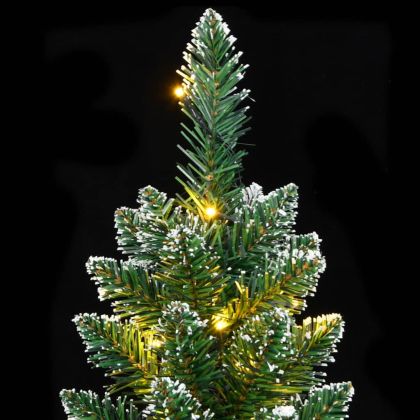 Изкуствена тънка коледна елха, 150 LED, 120 см