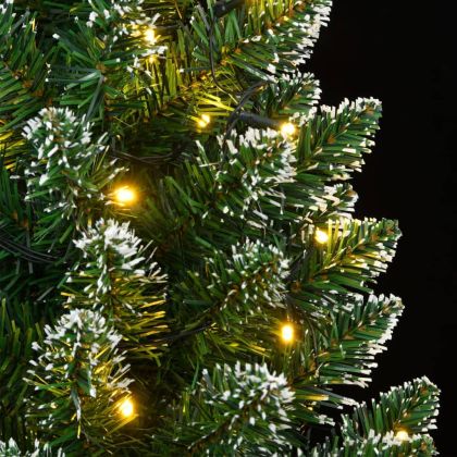 Изкуствена тънка коледна елха, 150 LED, 120 см